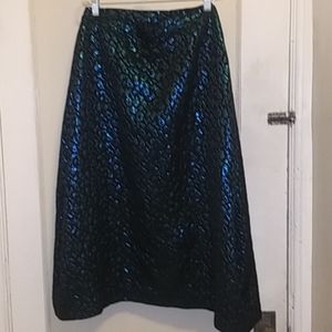 Ashro sz 26w black and blue cheetah print skirt